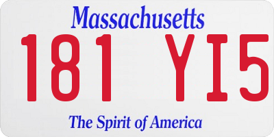 MA license plate 181YI5