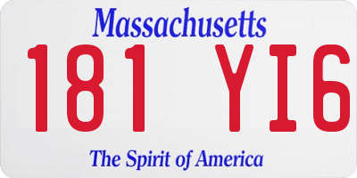 MA license plate 181YI6