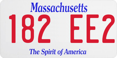 MA license plate 182EE2