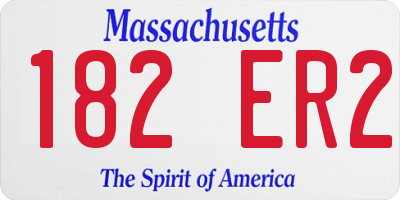 MA license plate 182ER2