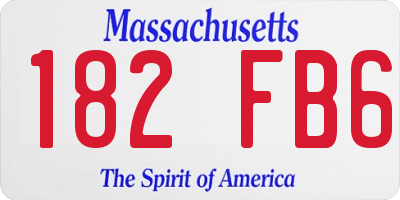 MA license plate 182FB6
