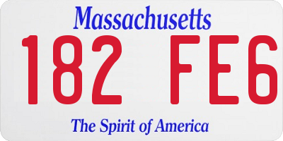 MA license plate 182FE6