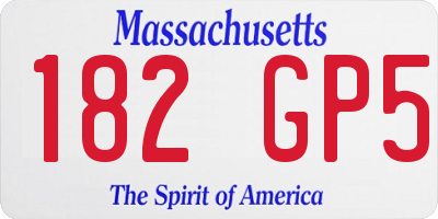 MA license plate 182GP5