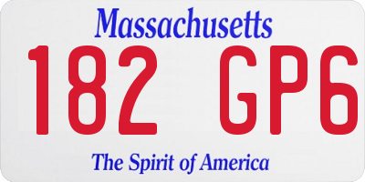 MA license plate 182GP6
