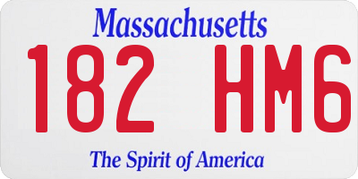 MA license plate 182HM6