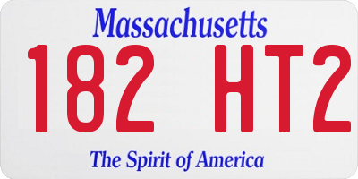MA license plate 182HT2