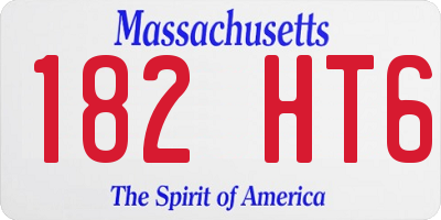MA license plate 182HT6