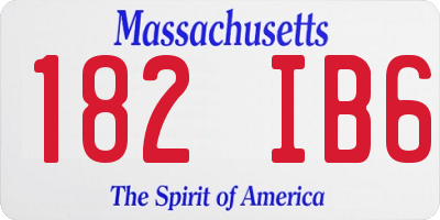 MA license plate 182IB6