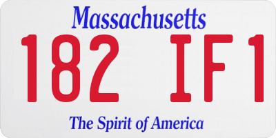 MA license plate 182IF1