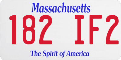 MA license plate 182IF2