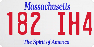 MA license plate 182IH4