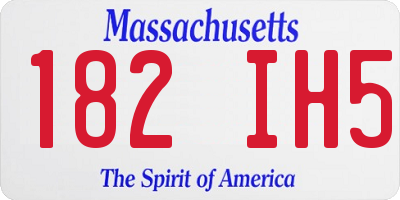 MA license plate 182IH5