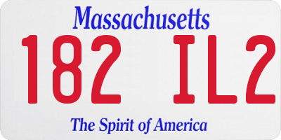MA license plate 182IL2