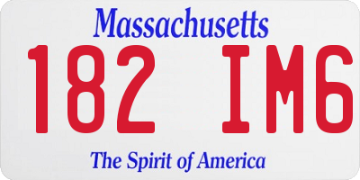 MA license plate 182IM6