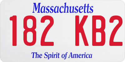 MA license plate 182KB2