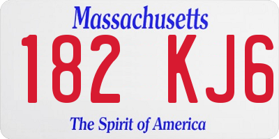 MA license plate 182KJ6