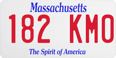 MA license plate 182KM0