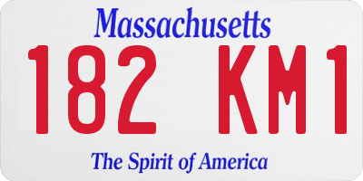 MA license plate 182KM1