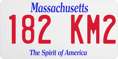 MA license plate 182KM2
