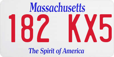 MA license plate 182KX5