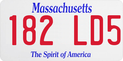 MA license plate 182LD5