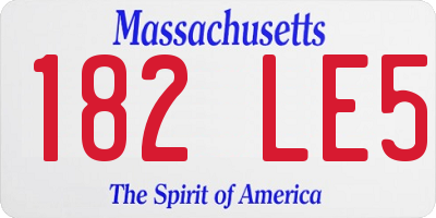 MA license plate 182LE5