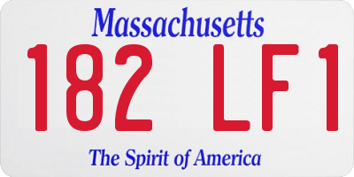 MA license plate 182LF1