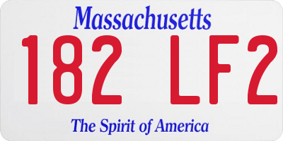 MA license plate 182LF2