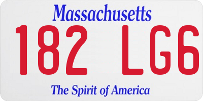 MA license plate 182LG6