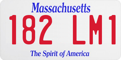 MA license plate 182LM1