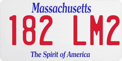 MA license plate 182LM2