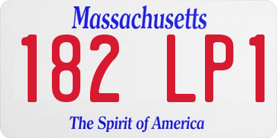 MA license plate 182LP1