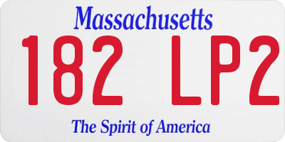 MA license plate 182LP2