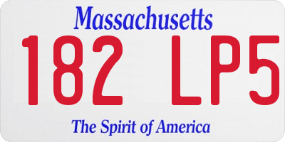 MA license plate 182LP5