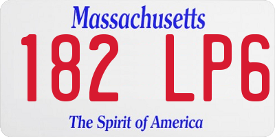 MA license plate 182LP6