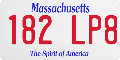 MA license plate 182LP8