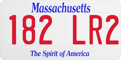 MA license plate 182LR2