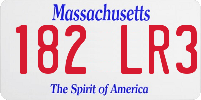 MA license plate 182LR3