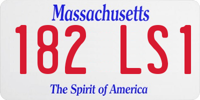 MA license plate 182LS1