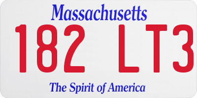 MA license plate 182LT3