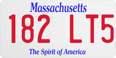 MA license plate 182LT5
