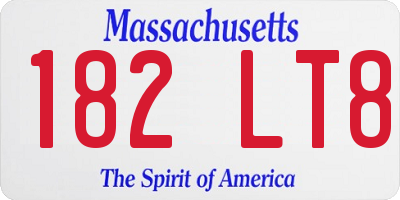 MA license plate 182LT8