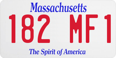MA license plate 182MF1