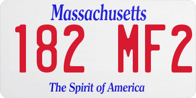 MA license plate 182MF2