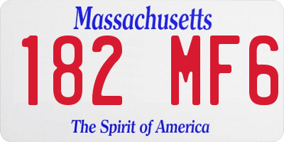 MA license plate 182MF6