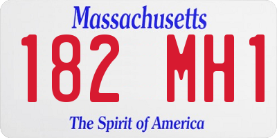 MA license plate 182MH1