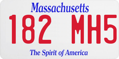 MA license plate 182MH5