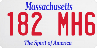 MA license plate 182MH6