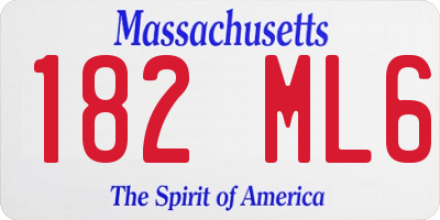 MA license plate 182ML6