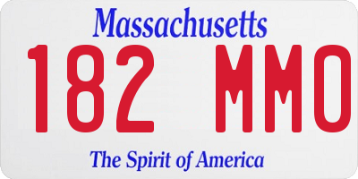 MA license plate 182MM0